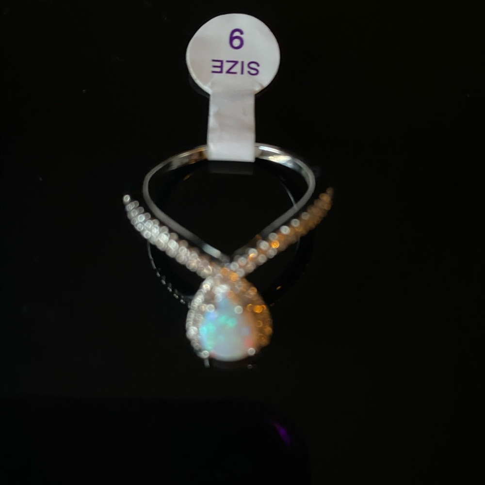 Iridescent Fire Opal Ring